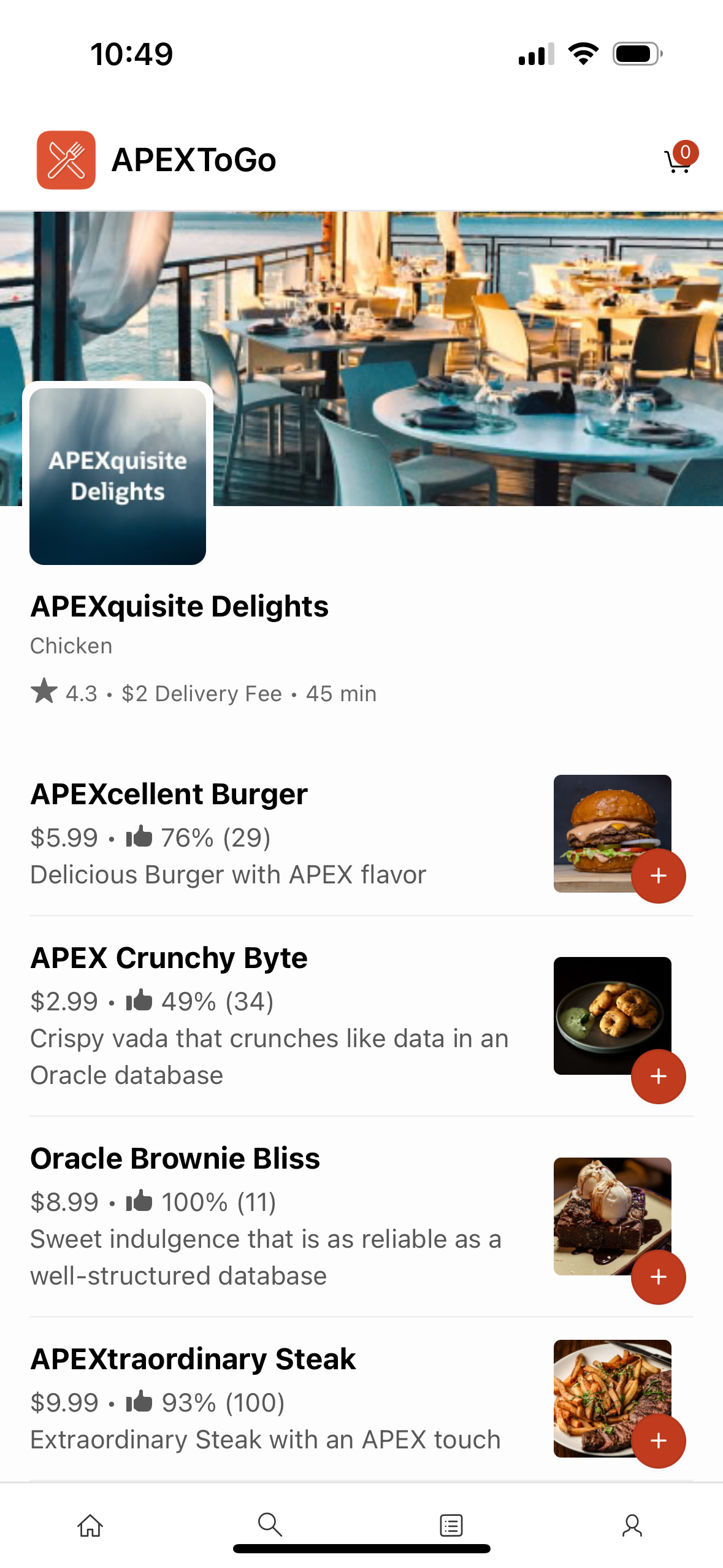 图 3-66 iPhone 上的 APEX To Go 移动示例应用