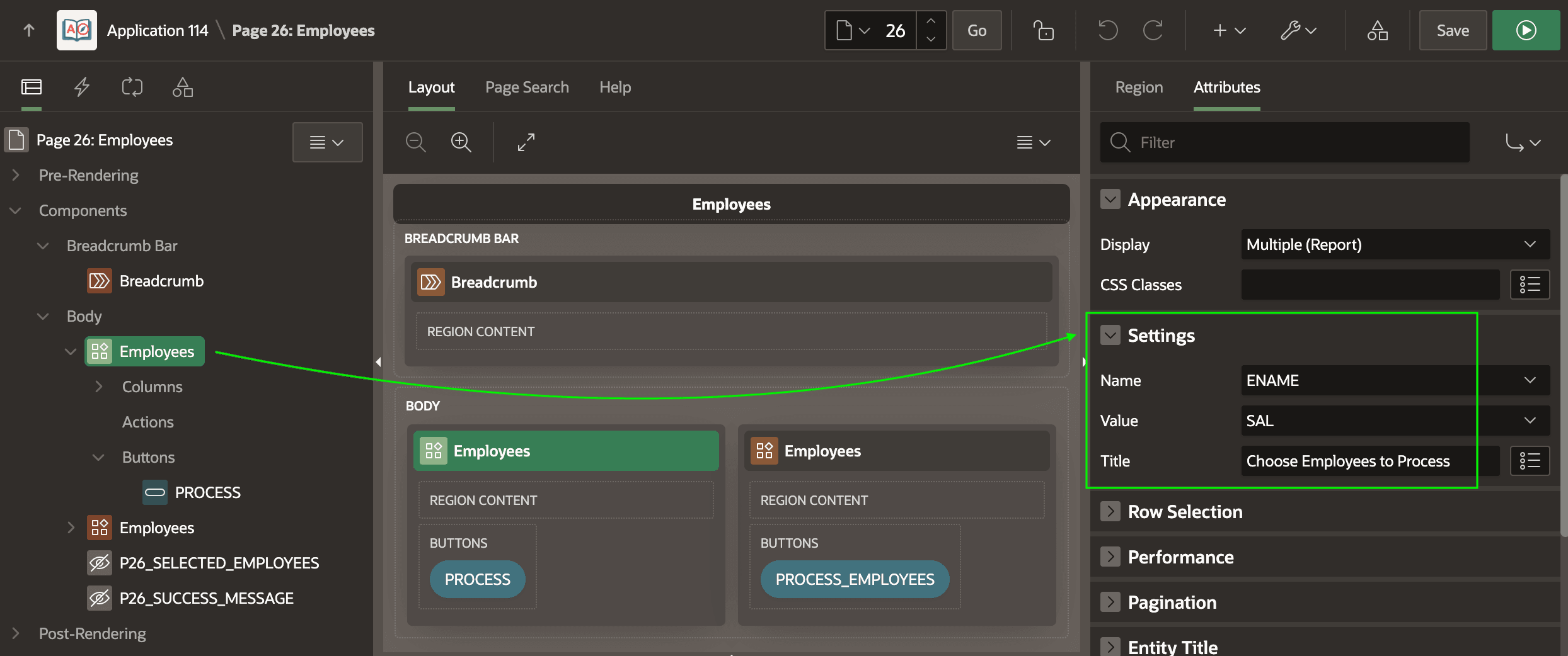Property Editor 的 Settings 区域显示自定义属性