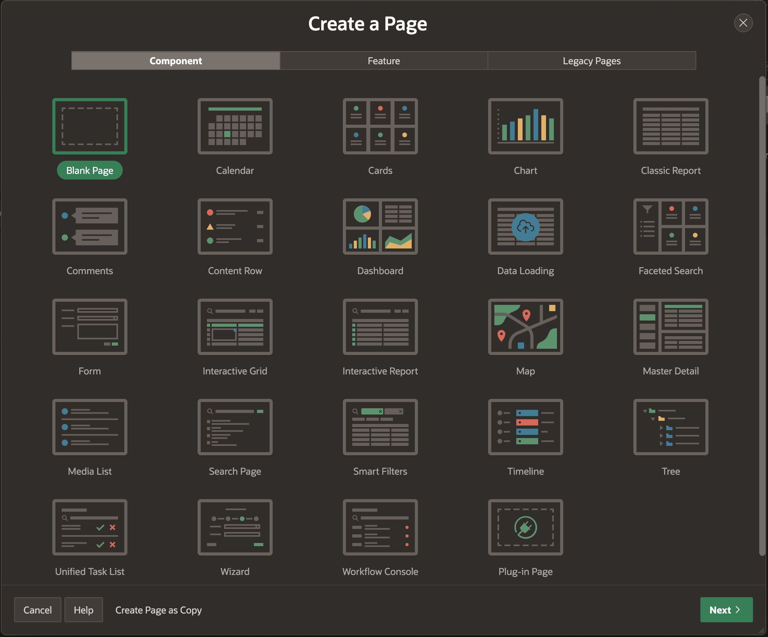 图 3-6 Create Page 向导