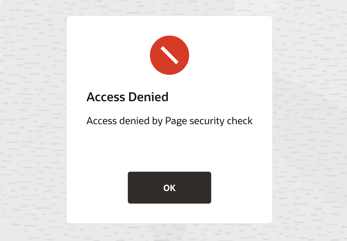 未授权访问页面时显示 Access Denied 错误