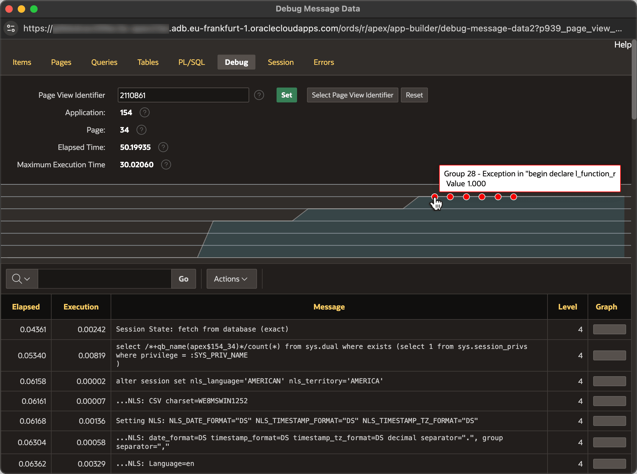 跳转到 Debug Trace 中第一个错误