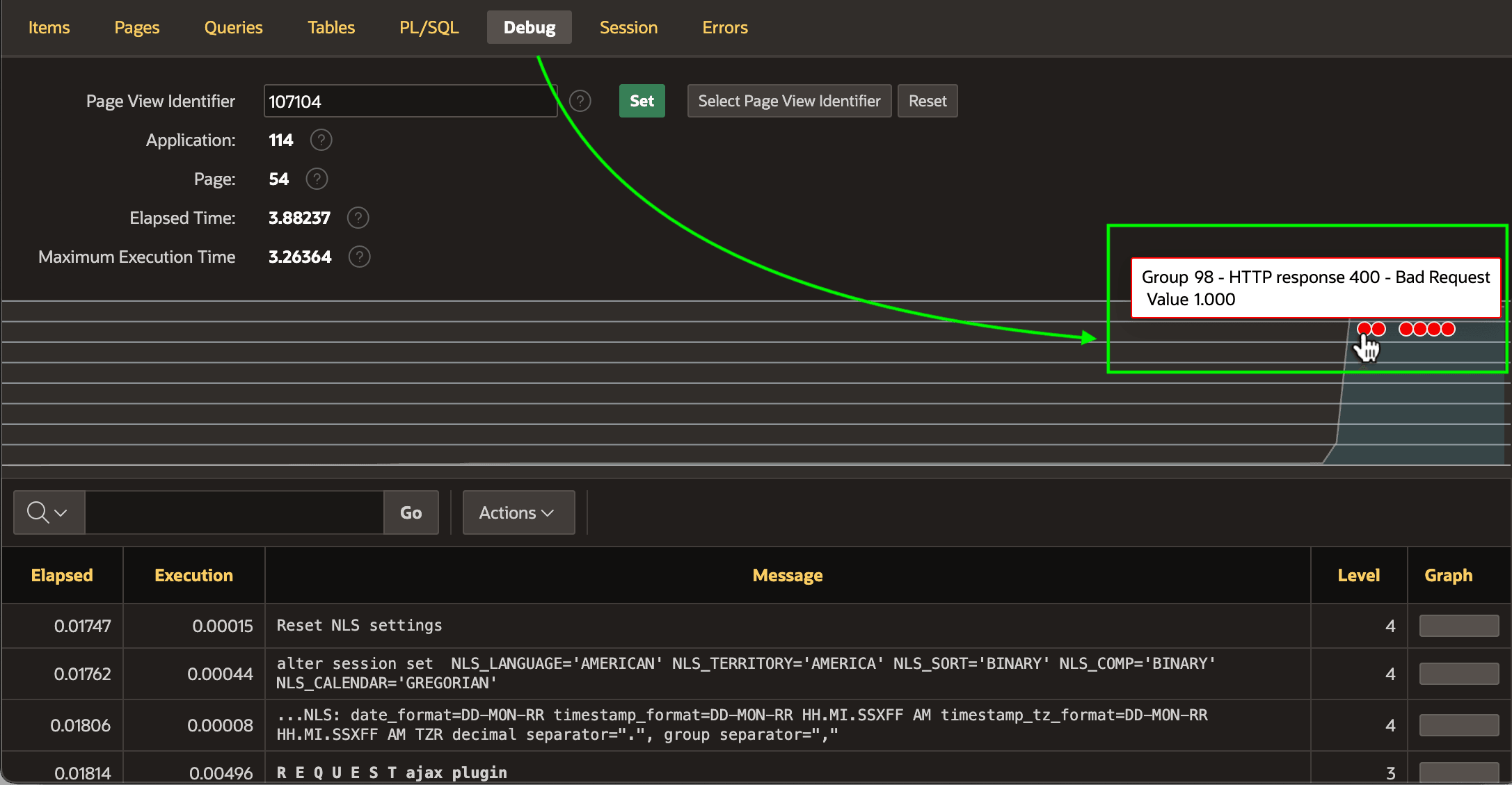 在 Debug trace 时间线上定位错误