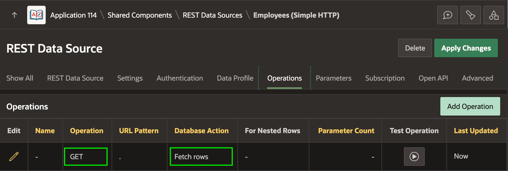 自动发现的 Simple HTTP REST Data Source Fetch Rows GET 操作