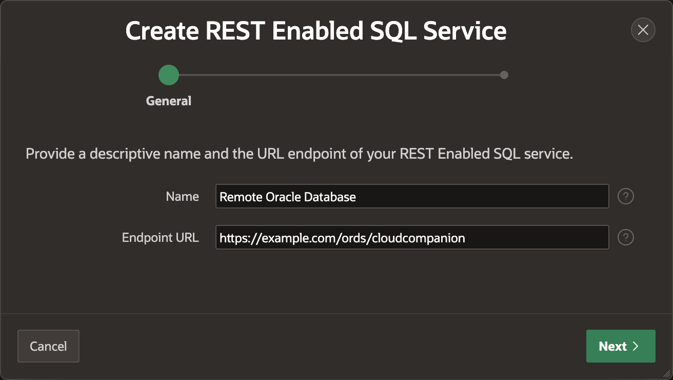 在 Workspace Utilities 中引用 REST-Enabled SQL 服务